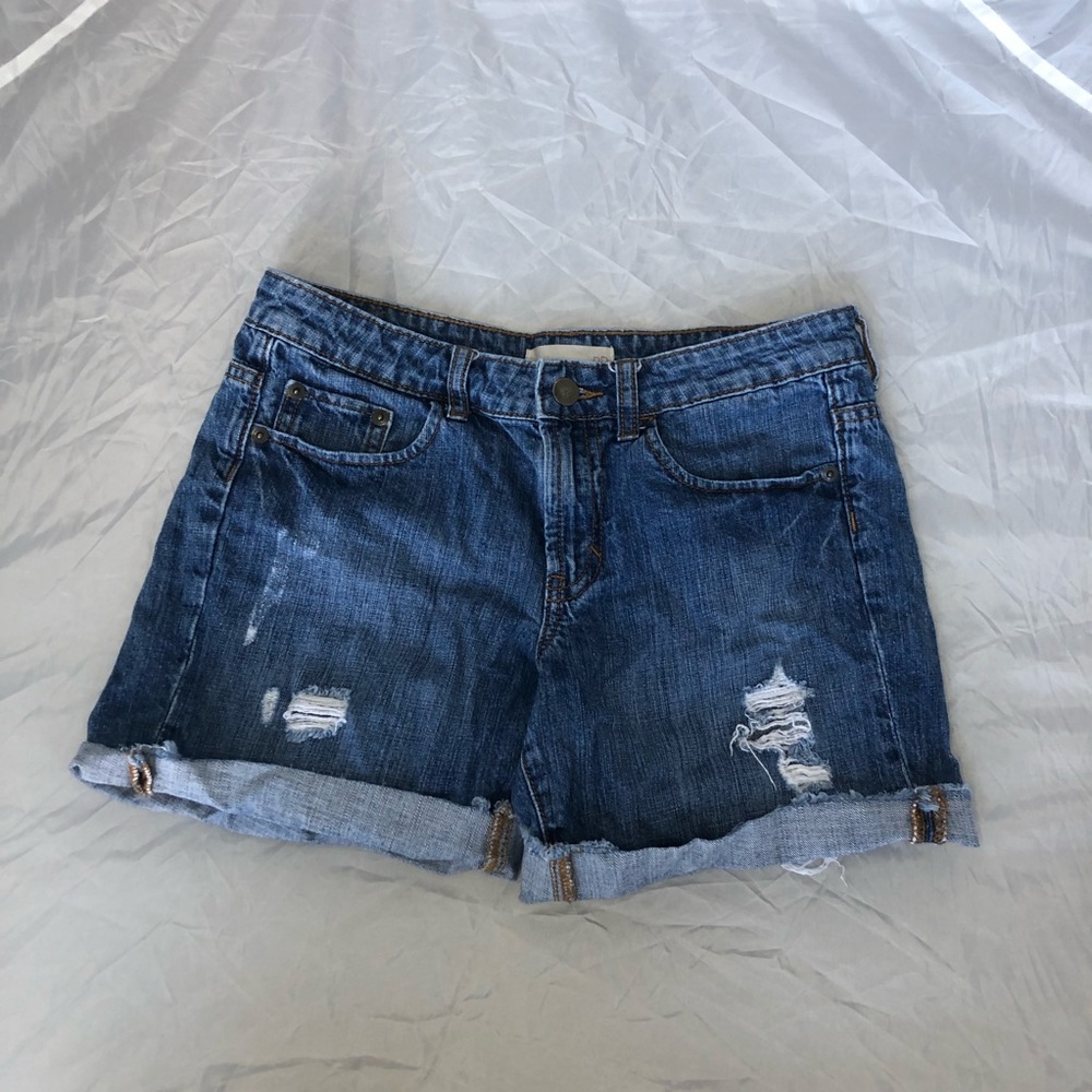 Mid / low rise denim shorts | Size 3